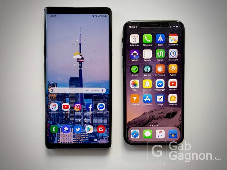 iPhone X vs Samsung Galaxy Note 9