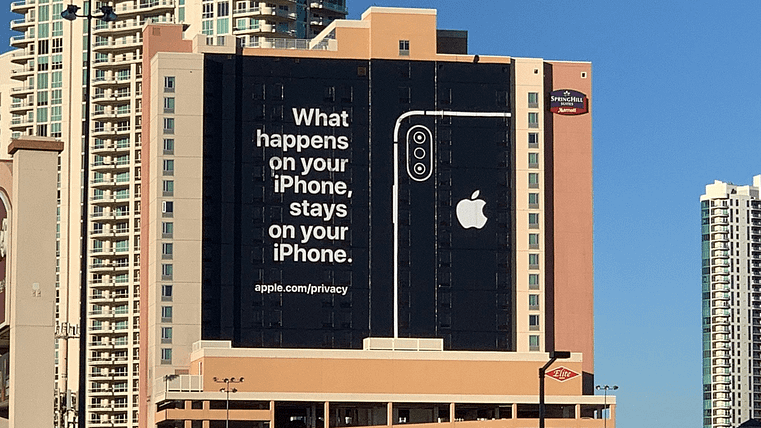 Publicité d'Apple pour vanter sa protection de votre vie privée