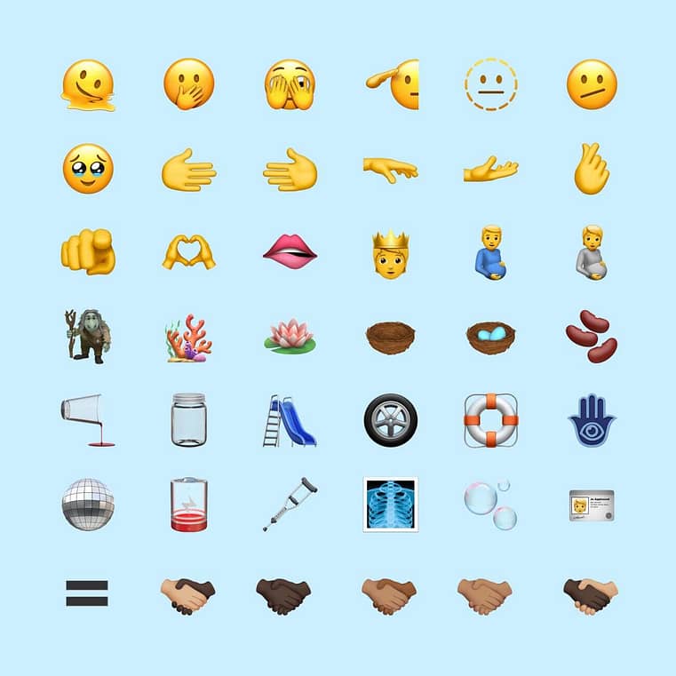 Nouveaux emojis inclus avec iOS 15.4